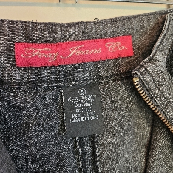 Vintage jeans skirt with removable chain by Foxyjeans, full zipper, size  5 - Picture 4 of 6